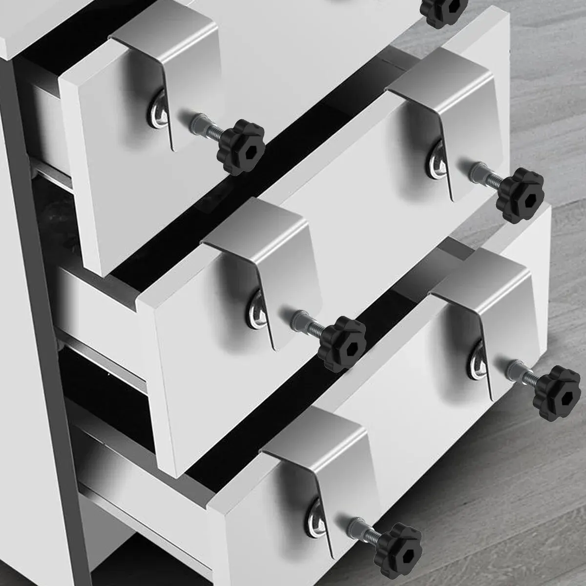 Qutsvosh Lot De 2 Pinces En Métal Robustes Pour Le Travail Du Bois Avec Larges Ouvertures De Mâchoire (100 Mm