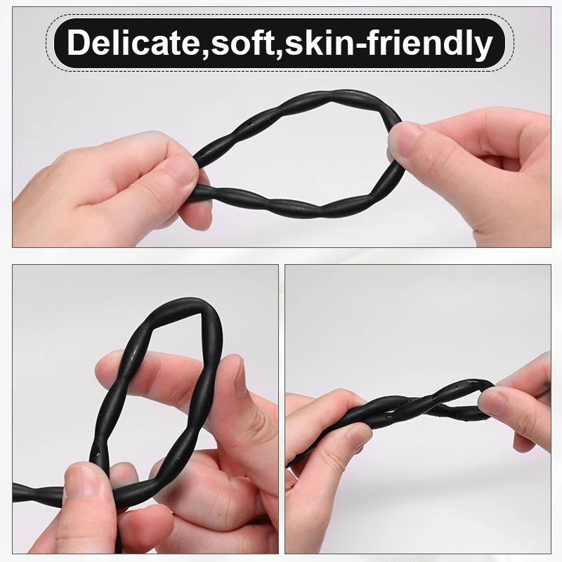Urethral Sounding Beginner Urethral Sound Silicone Penis Plug Urethra Stimulate Dilator Men Penis Sex Toys