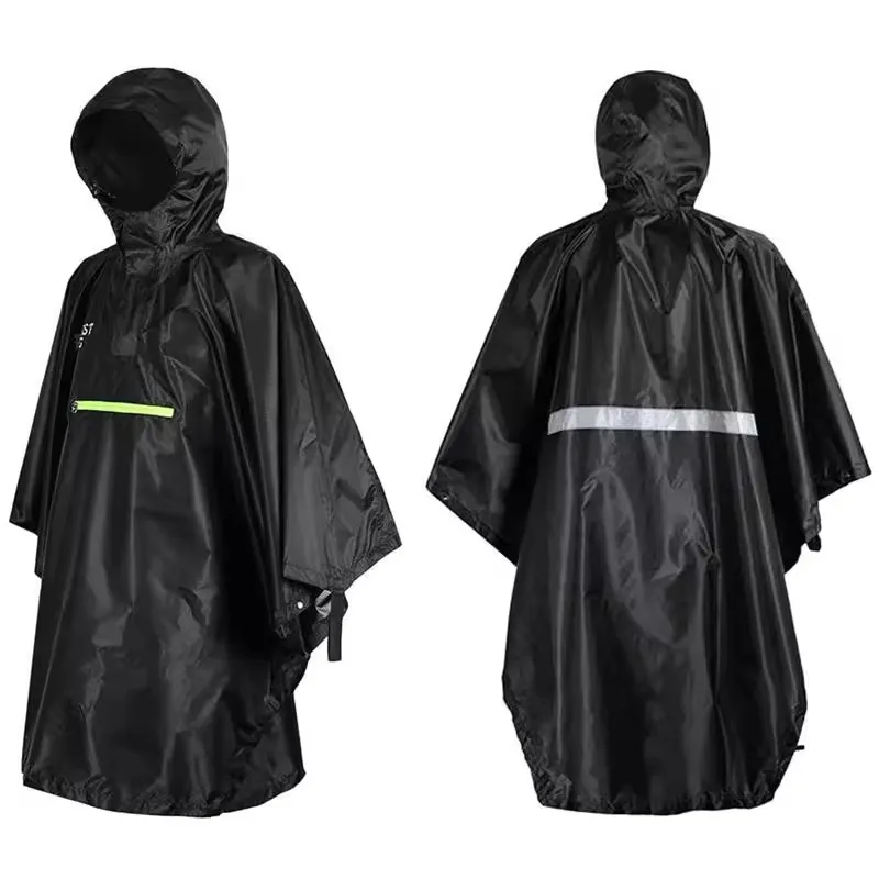 Men Women Motocycle Raincoat Waterproof Rainwear with Reflector Rainproof Poncho with Reflective Strip