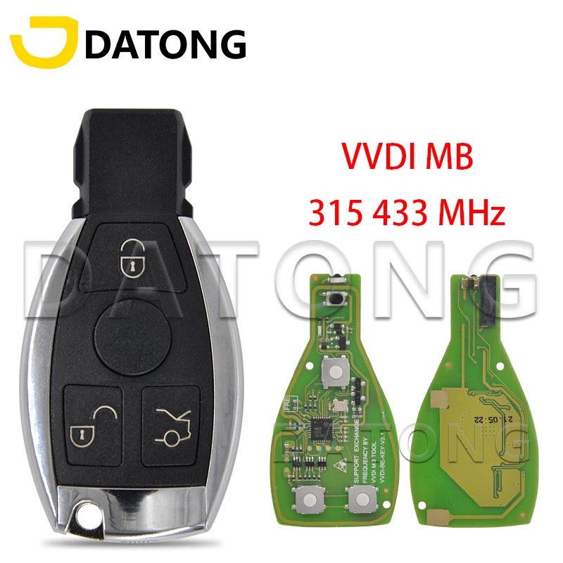 Datong World Remote Control Car Key For Mercedes Benz VVDI 315MHz/433.92MHz BGA Type Support VVDI MB Tool Replacement Card