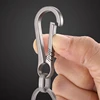 1pcs Titanium Alloy Keychain Hook Titanium Buckle Key Ring Car Accessor Waist Hanging Chain Ring Buckles Opener EDC Outdoor Tool 4