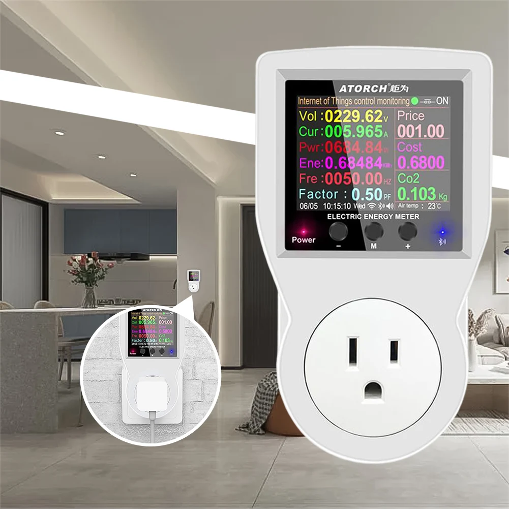 

Умный Цифровой ваттметр с Wi-Fi, 220 В переменного тока