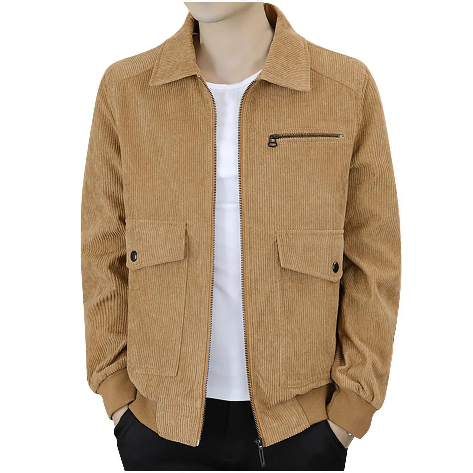 Veste Décontractée en Velours Côtelé