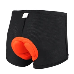 Breathable Mesh Cycling Underwear with 5D Gel Padding - Shockproof Bike Shorts - L (Red)