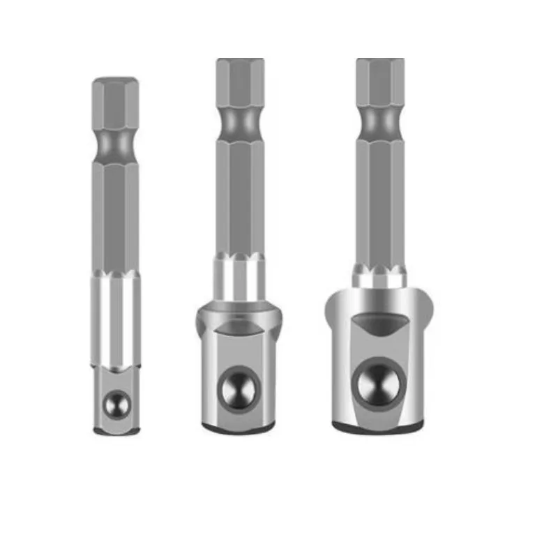 육각 드라이브 소켓 비트 어댑터, 드릴 너트 드라이버 익스텐션, 1/4 3/8 1/2 , 1 개