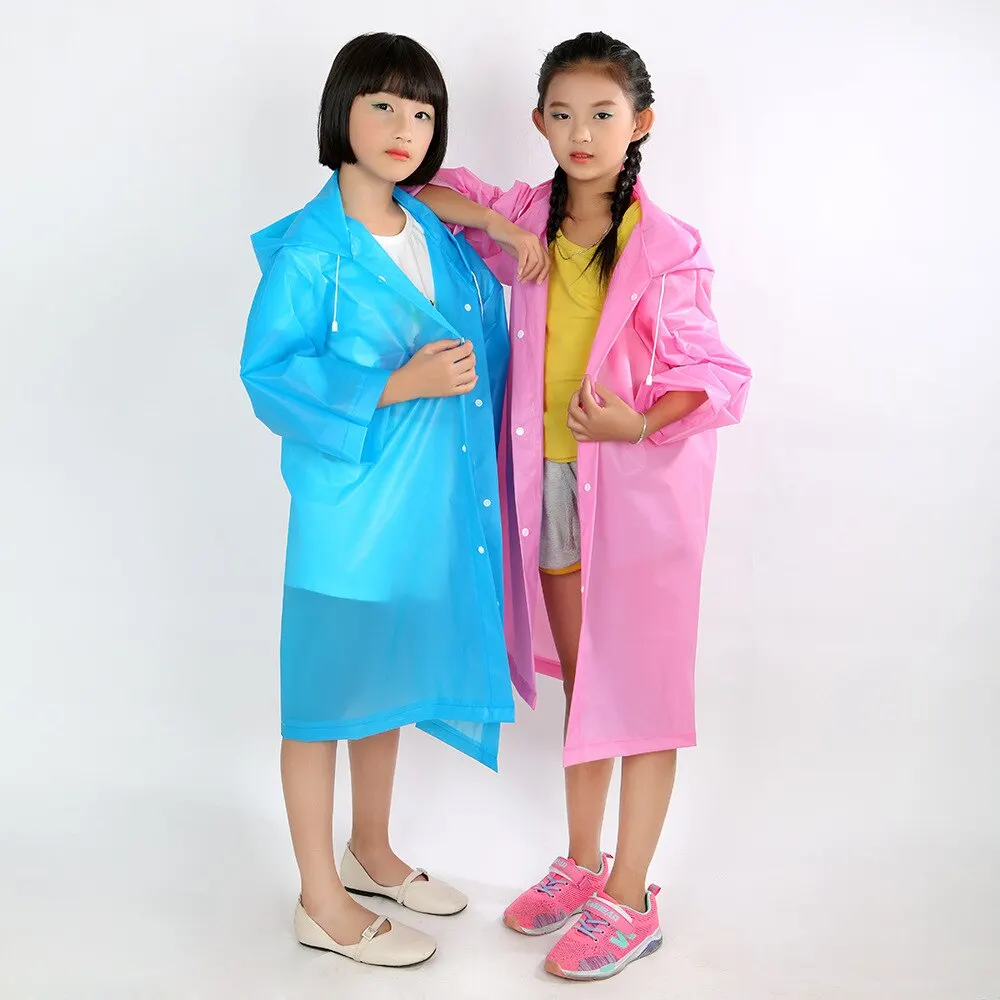 Raincoat Poncho EVA Children Raincoat Waterproof Thickened Clear Transparent Tour Rainwear Suit