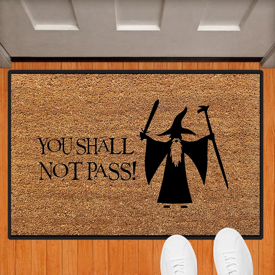 You Shall Not Pass Doormat Floor Mat Rug Carpet Anti-slip Halloween Home Decor Accessory Custom Gift 4