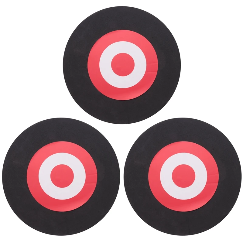 

3Pcs 25 X 3Cm Archery Eva Foam Target Self Healing Bow Moving Hunting Practice Black+Red