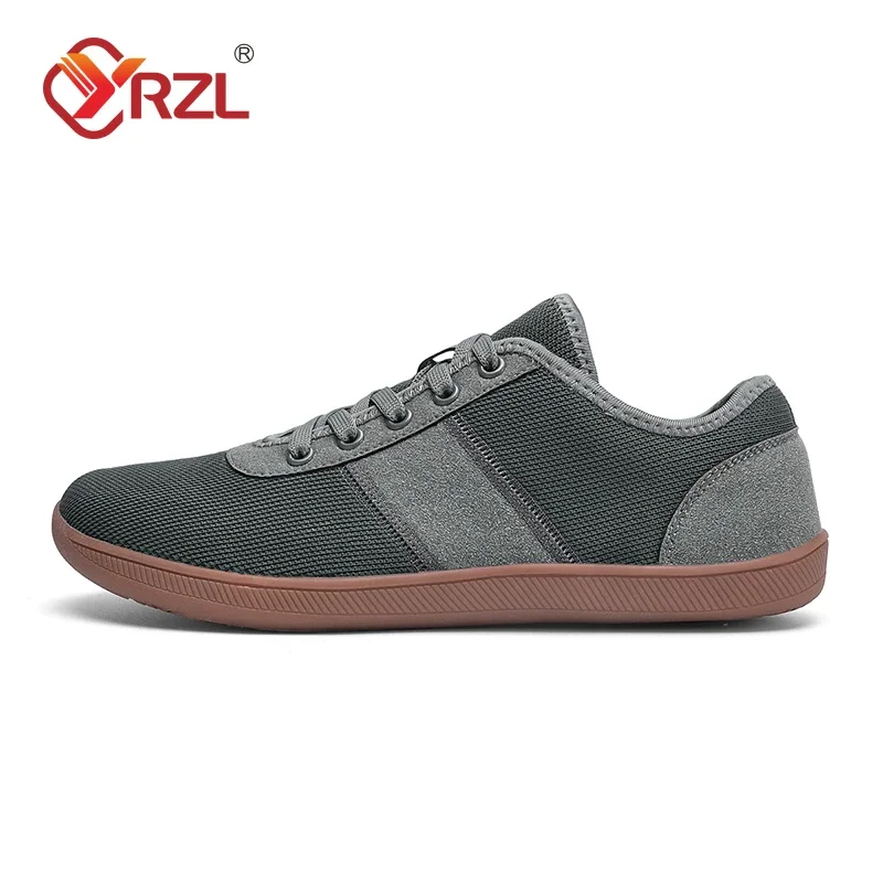 YRZL Unisex Wide Barefoot Shoes for Men Women Outdoor Trail Running Minimalist Lightweight and Breathable Walking Shoes