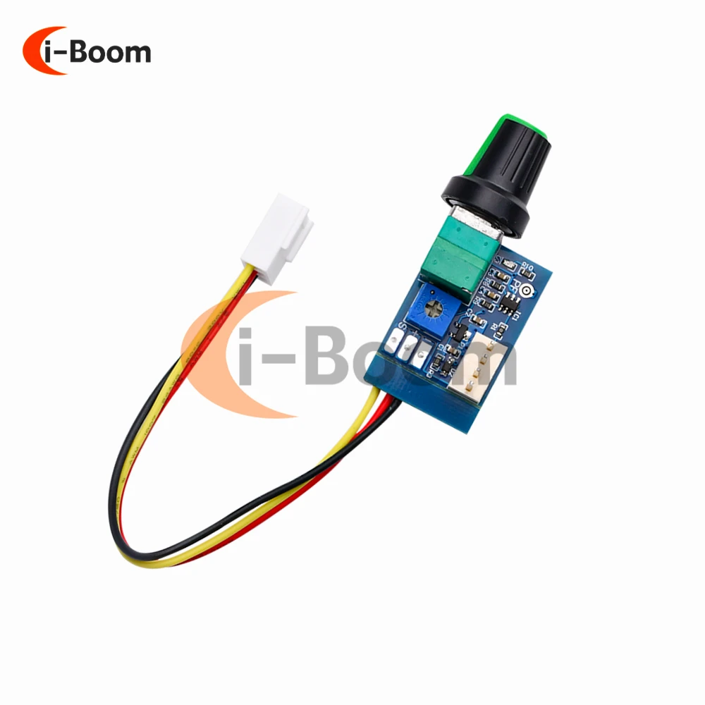 Fan Speed Controller DC 12V Manual 4-Wire PWM Motor Speed Controller Board With Knob Switch 3P Plug Electrical Equipment Governor Module