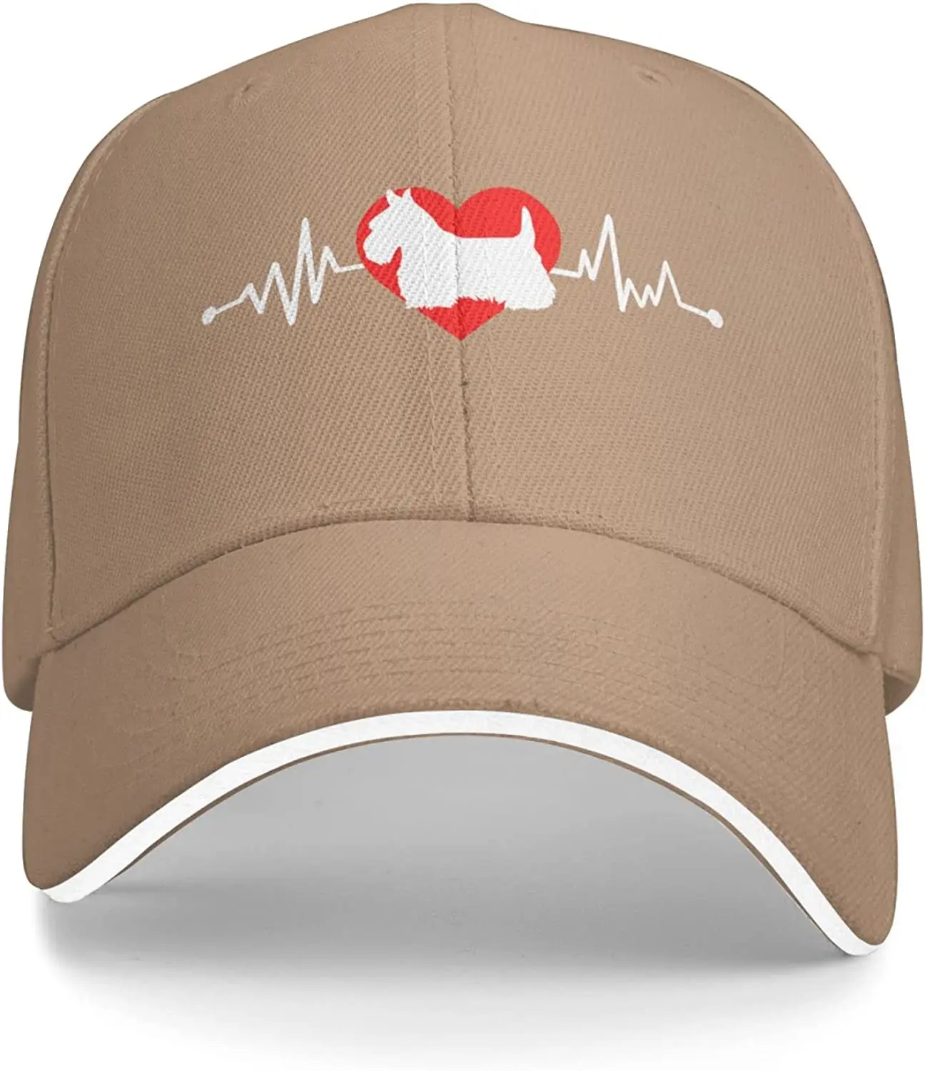 

Unisex Scottish Terrier Heartbeat Heart Baseball Hat, Baseball Cap Adjustable Hat for Men Women