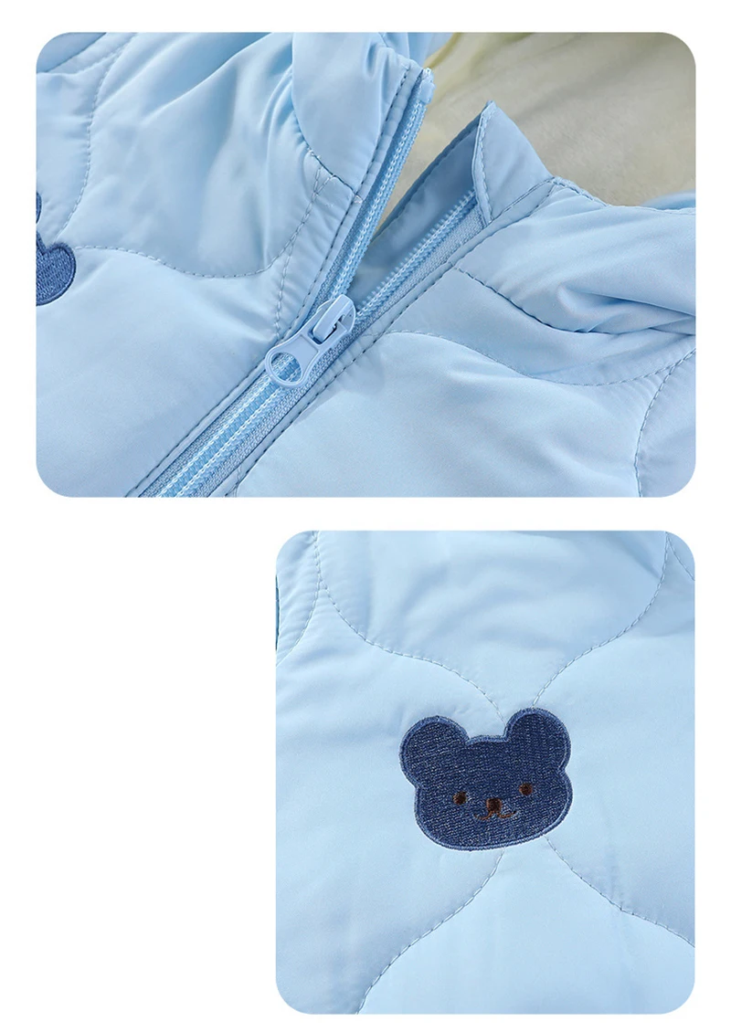 Description Picture 6 of itemNew Winter Baby Clothing Newborn Thick Warm Jumpsuit 0-3Y Boys Fleece Lining Romper Toddler Girls Cute Bear Hooded Outwear