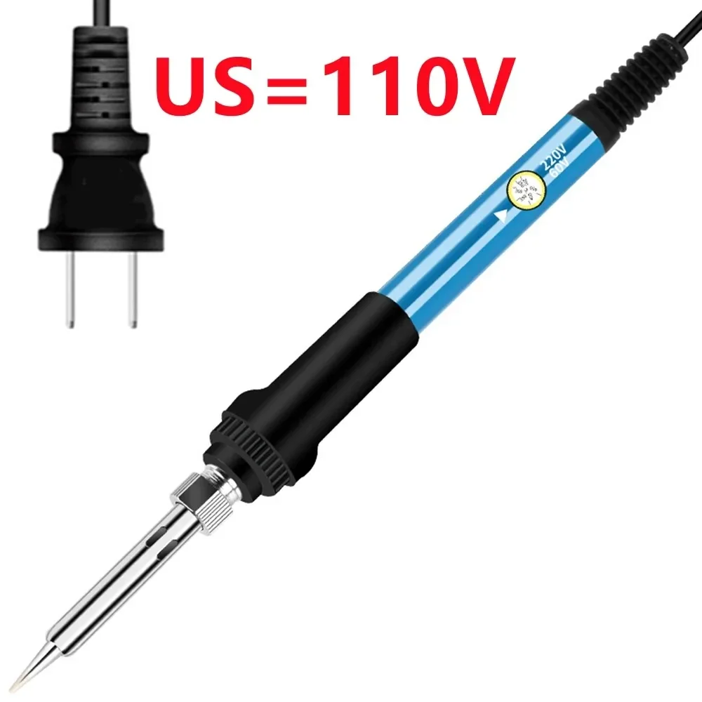 New Soldering Iron Adjustable Electric Tin Welder Temperature Station Solder 220V 110V 60W Welding Rework Heat Pencil Tips Tools
