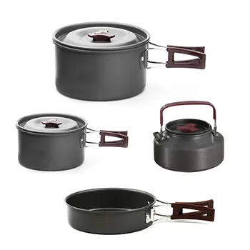 캠핑 냄비 및 주전자 2 개, 평평한 바닥 냄비 COPEL 세트, 식기 용기 절단 COPEL 세트, 카펫 클리너