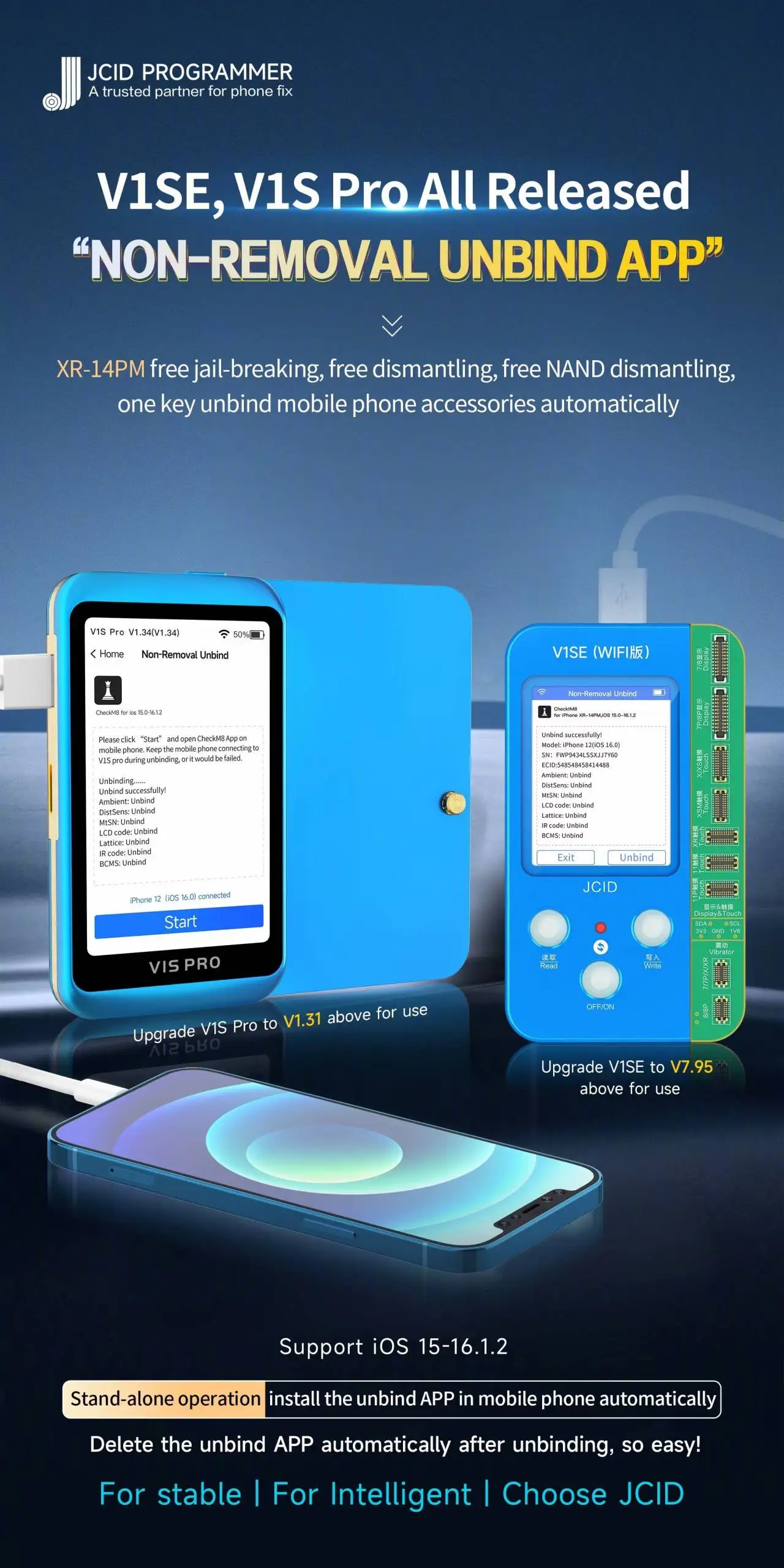 JC V1SE Programmer for IPhone 11 12 Mini 13 Pro Max 14