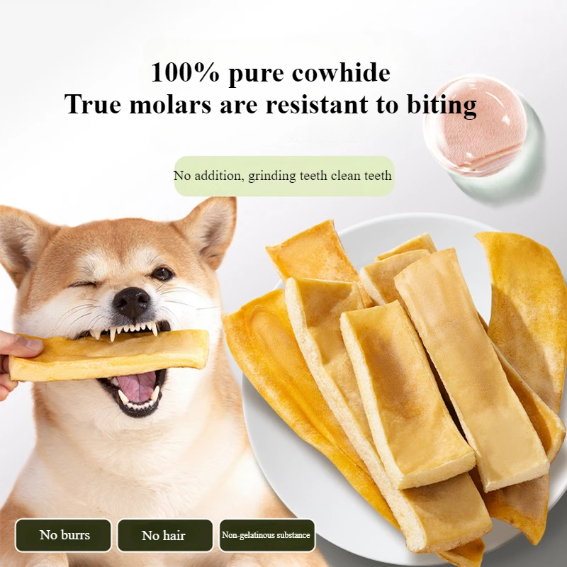 Air-dried real cowhide dog molar stick pet snack bite-resistant large dog molar teeth cleaning calcium supplement pet food