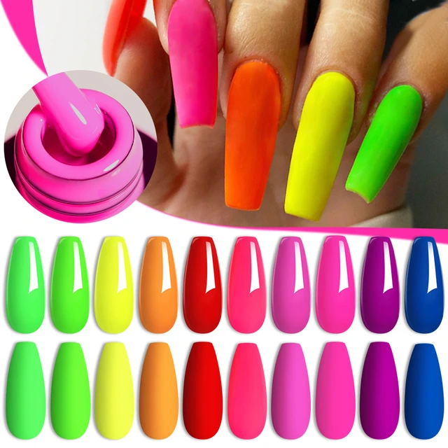 Prairie Beauty: NAIL ART: Bold Tropical Neon Drybrushed Nails