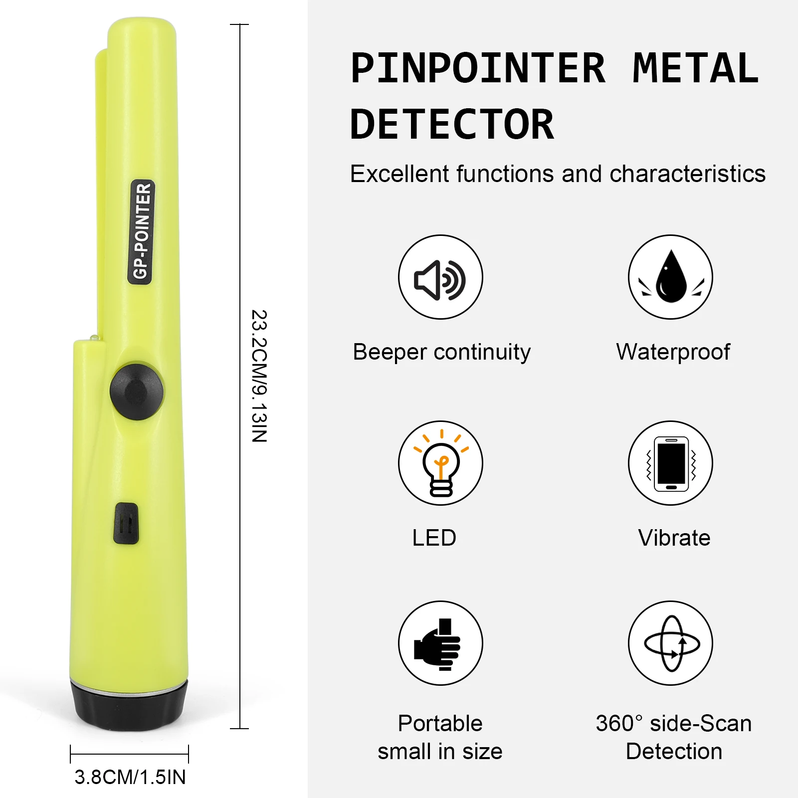 Handheld GP-Pointer Metal Detector High Sensitivity Portable