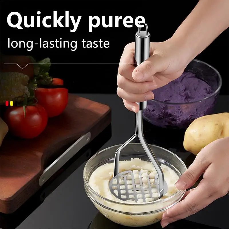 Ground Beef Masher Avocado Egg Hand Press Ricer Potato Crusher Pusher Fruit Tools Stainless Steel Puree Juice Maker For Fruit
