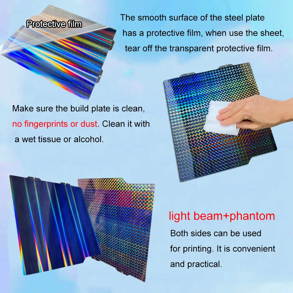 Double-Sided Smooth Steel Build Plate, 184x184mm - Durable, Easy-Release Surface