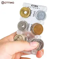 Coin Dispenser Coin Collection Purse Wallet Organizer Holder For Car Coin Changer Holder Mini Japan Coin Dispenser PP StorageBox 1