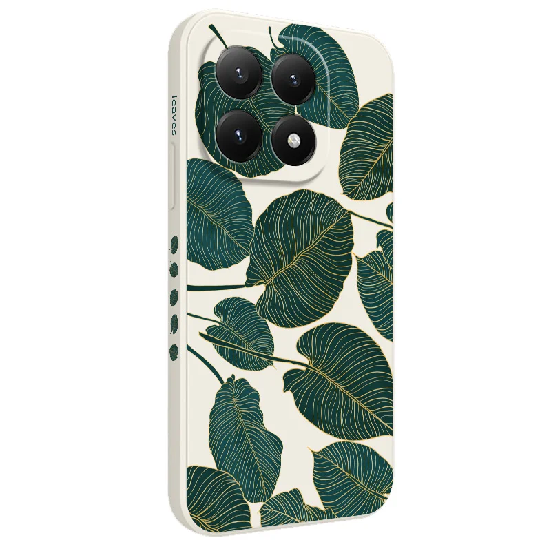 Green Leaf Silicone Phone Case Cover