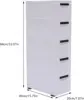 5 Drawer Narrow Slim Plastic Storage Cabinet Storage Drawer with 4 Wheels 5 Tier Drawers Dresser White Fabric Organizer Wardrobe 2