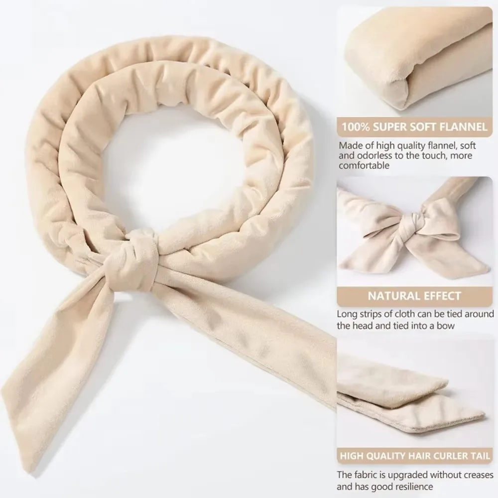 Hair Styling Tool Sleeping Cap Heatless Curle Rod No Heat Ribbon Lazy Hair Curlers Headband Hair Rollers Soft