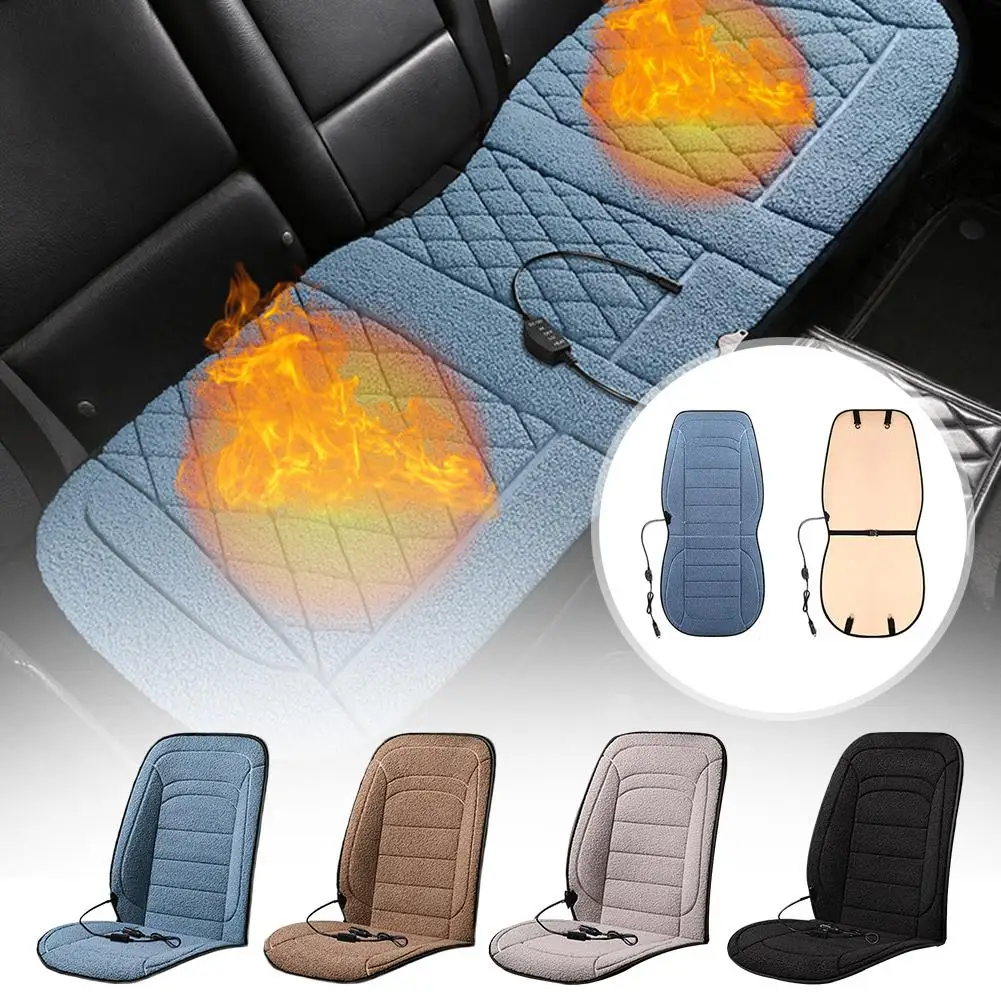 

Universal Automobiles Seat Covers 12V/24V Heated Seat Soft Cover Seat Cover Cushion Front Plush Car Interior Rear Accessori A3F9