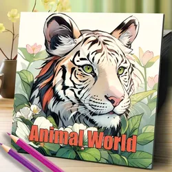 Animal World Adult Coloring Book: Creative Inspirational Drawings for Stress Relief and Relaxation (MULTI)