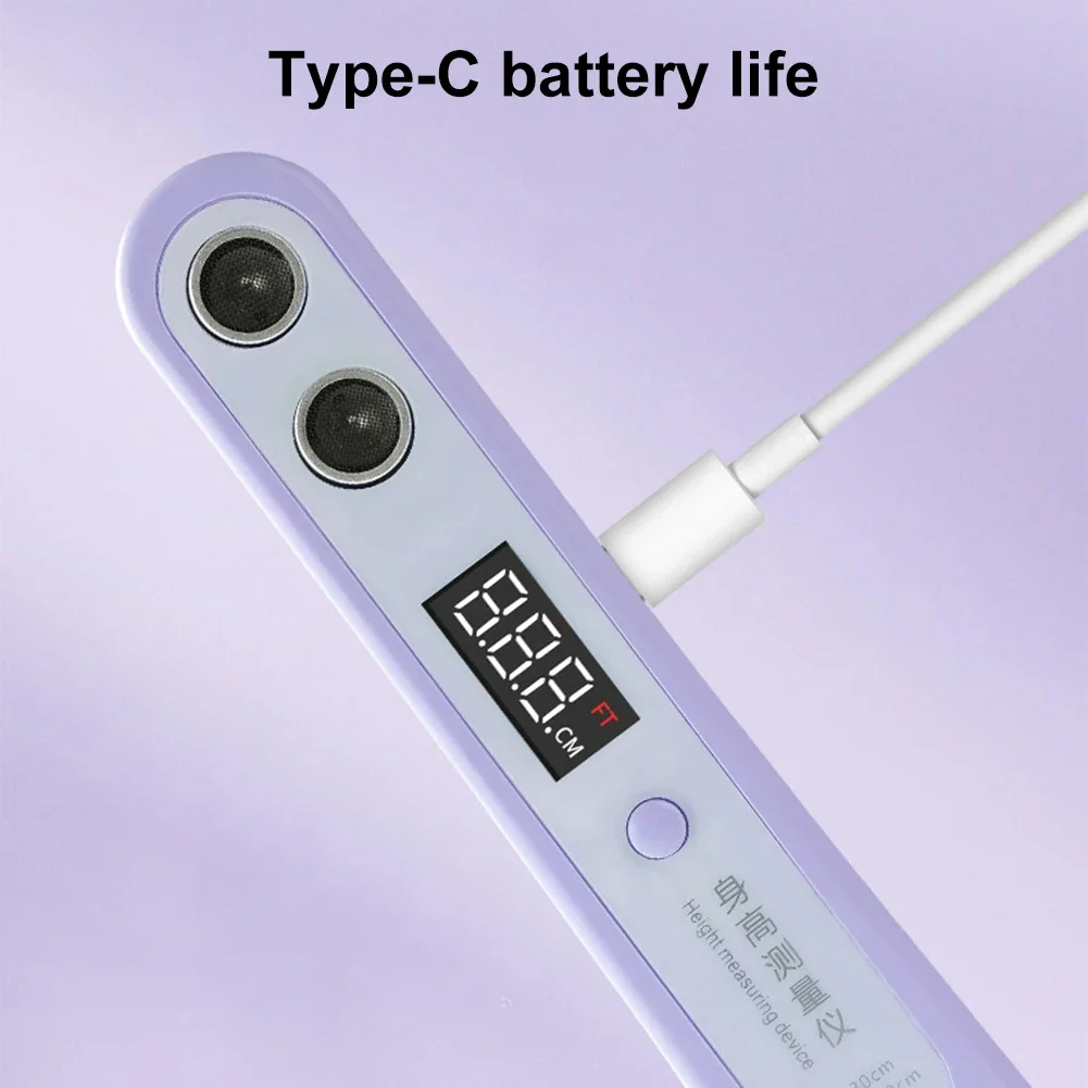 Ultrasonic Digital Height Measuring Ruler High Accuracy Height Measuring Stadiometer Electronic Height Ruler for Adults Kids