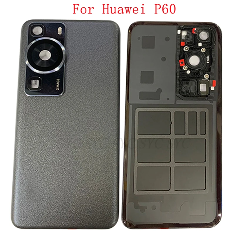 

Оригинальная Крышка батарейного отсека, задняя крышка корпуса для Huawei P60, задняя крышка с объективом камеры, запчасти для ремонта логотипа