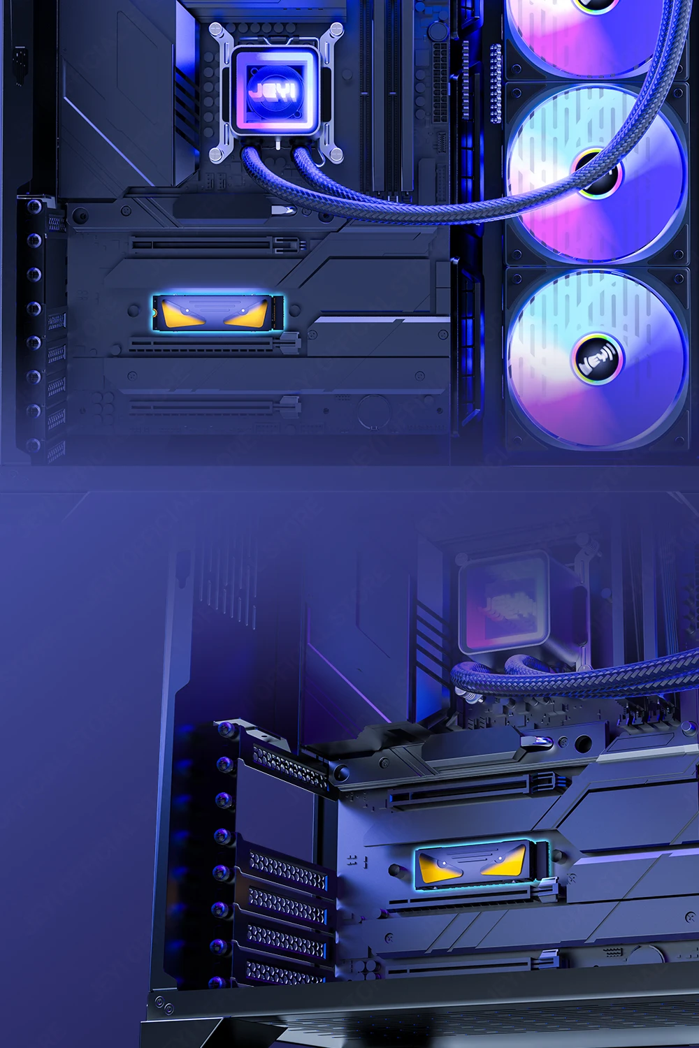 JEYI M.2 2280 SSD-Kühlkörper mit kühlenden Augen, M2 NVMe Aluminium-Kühler für Gaming-PC/PS5/PCIE M.2-Steckplatz – Detail 9