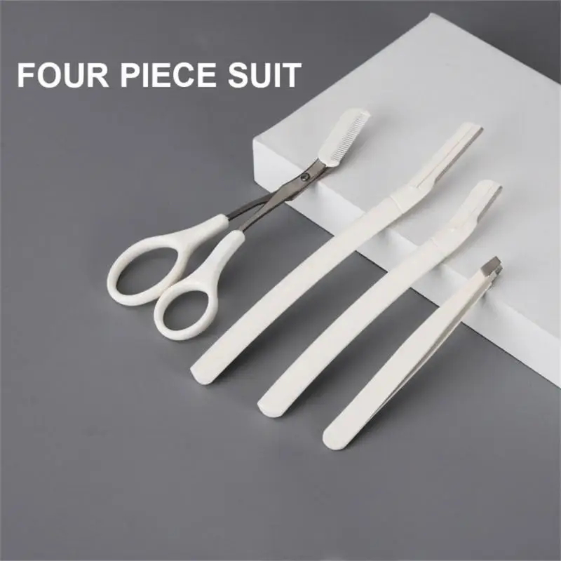 New Eyebrow Trimming Knife Macro Eyebrow Trimming Knife Eyebrow Trimming Clip Four-piece Eyebrow Trimming Tool 3