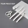 New Eyebrow Trimming Knife Macro Eyebrow Trimming Knife Eyebrow Trimming Clip Four-piece Eyebrow Trimming Tool 3