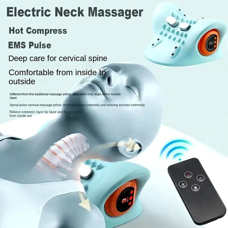 NEW Cervical Massager for Adult Cervical Repair Traction Portable Neck and Head Acupoint Massage Pillow