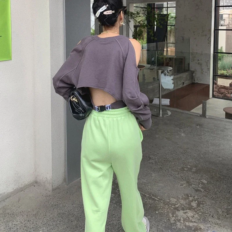 Female Solid Sport Long Trousers Women Soft Comfort Pants New High Waist Wide Leg SweatPants Casual Slacks Joggers Streetwear