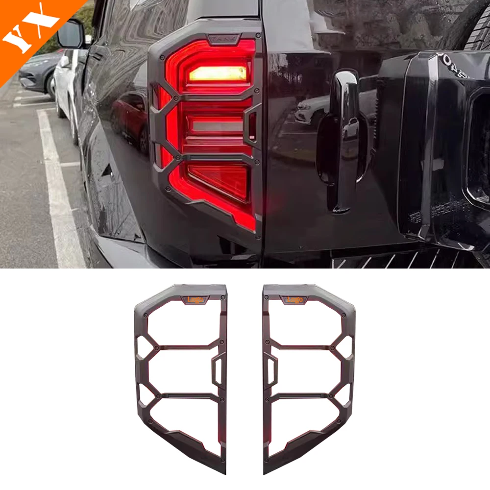 

For GWM Tank 400 2023-2024 Accessories Car Taillight Cover Mecha Taillight Frame Matte Black Rear Headlight Protection Shell