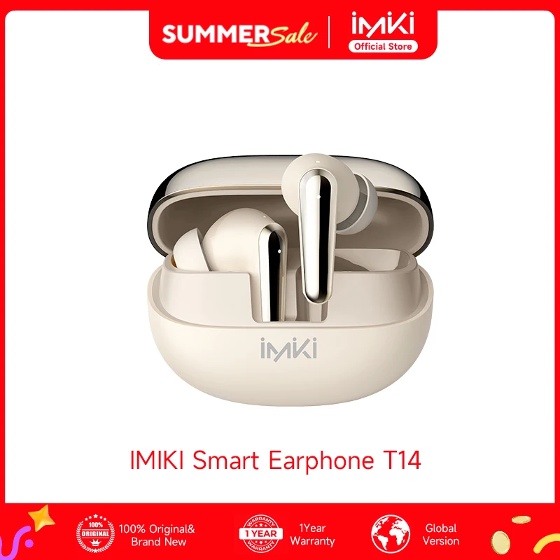 

NEW IMIKI T14 Earbuds Bluetooth 5.3 Earphones Headphones Built-in Microphone 6 Mics with ANC & ENC