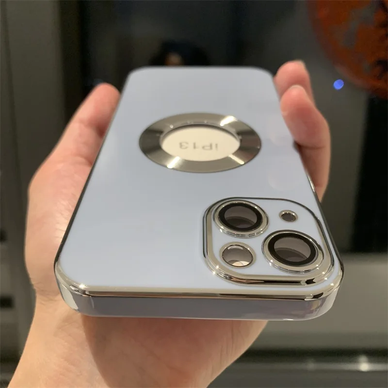 New luxury case for iphone 11 12 13 mini pro MAX back cover bumper etui capa CD pattern plating dropshipping