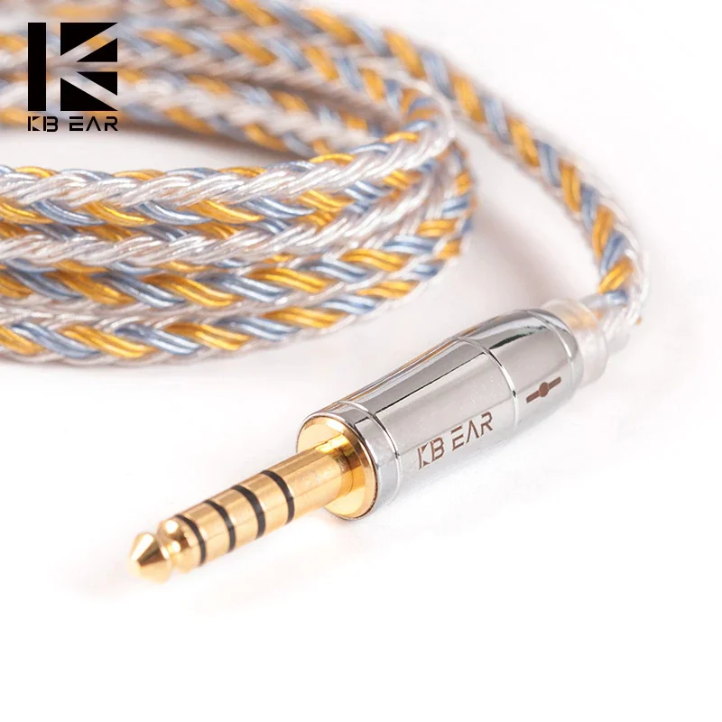 

KBEAR 16 Core Silver Plated Upgrade Earphone Cable MMCX/2PIN/QDC/TFZ For KBEAR KS1 KS2 KZ Earbuds TRN V90 BLON BL03 Headphone