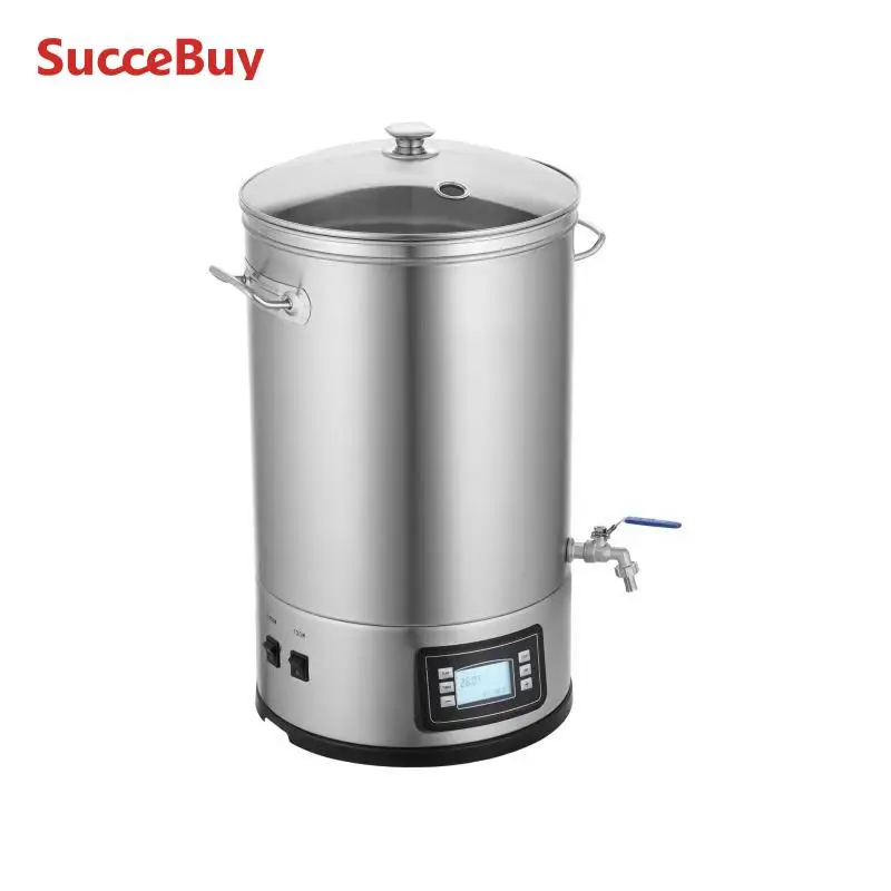 Home beer brewer kit SucceBuy Electric Brewing System 8 GALLON Brewing Stock Pot All-in-One Home Beer Brewer 304 Stainless Steel Supplies