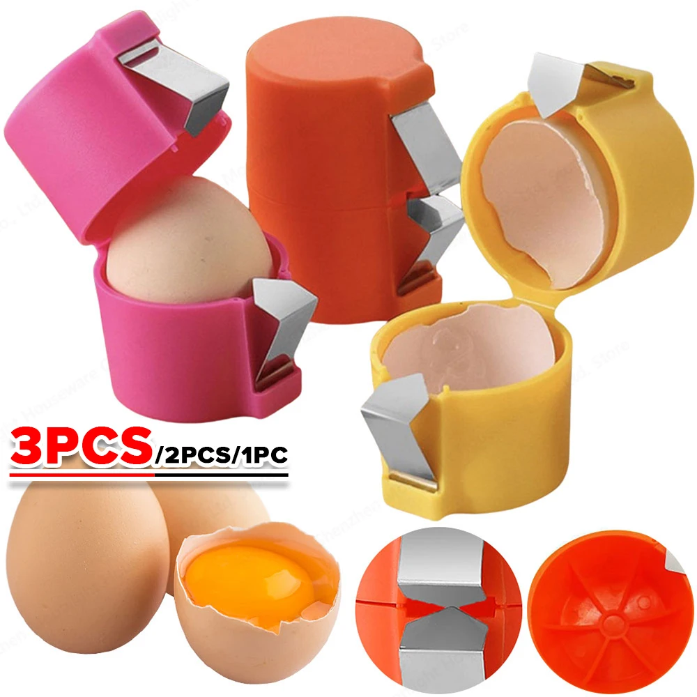 Egg Shell Opener 3-1PC egg shell opener egg opener Portable Egg Opener Kitchen Handheld Shell Crusher Household Press Separator Kitchen Gadget