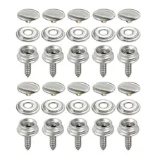 

30PCS Snap Fastener Stainless Canvas Screw Kit For Tent Boat Marine Upholstery Boat Cover Snap Button Fastener Kit