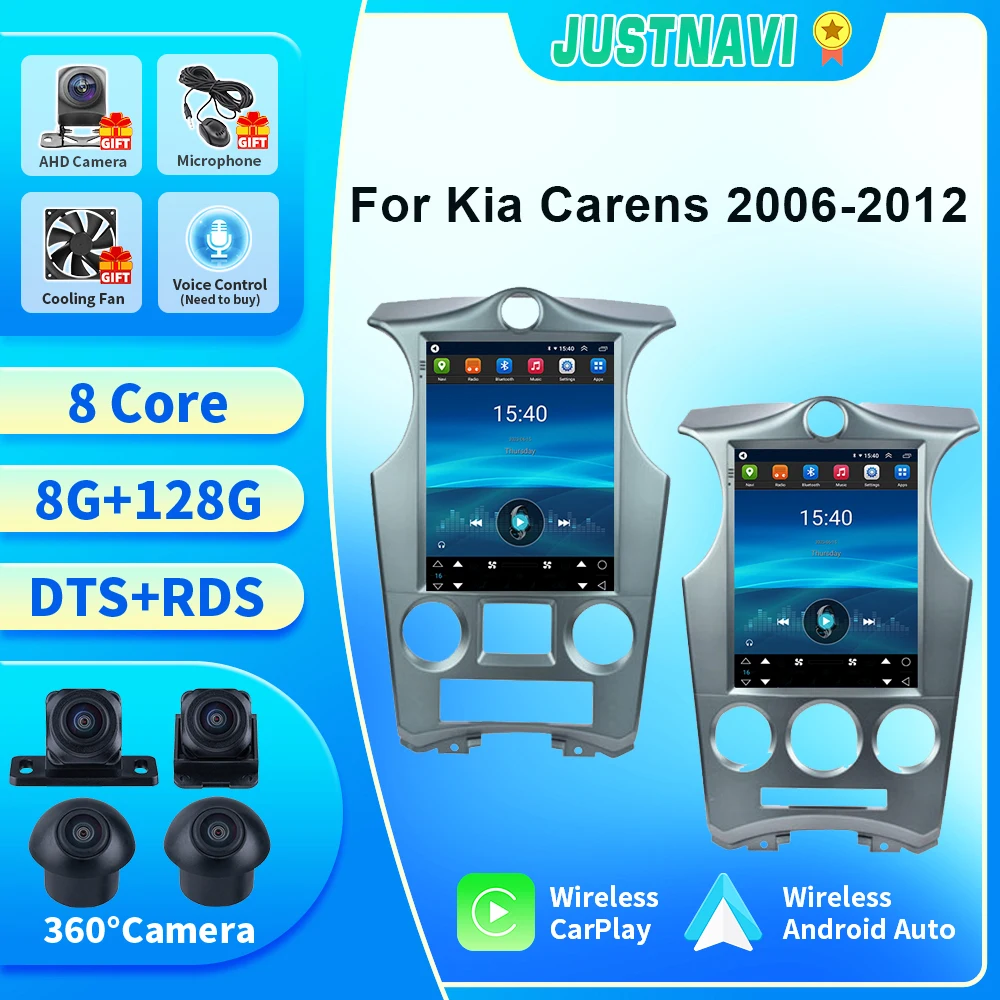 

JUSTNAVI Car Radio for Kia Carens 2006-2012 Autoradio Multimedia Video Player Stereo Station 1 2 Din Android 10 Audio Carplay