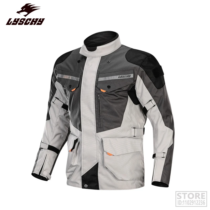 

LYSCHY Motorcycle Jacket Pants Suit Cold-proof Waterproof Winter Men Motorbike Riding Moto Protective Gear Armor Clothing