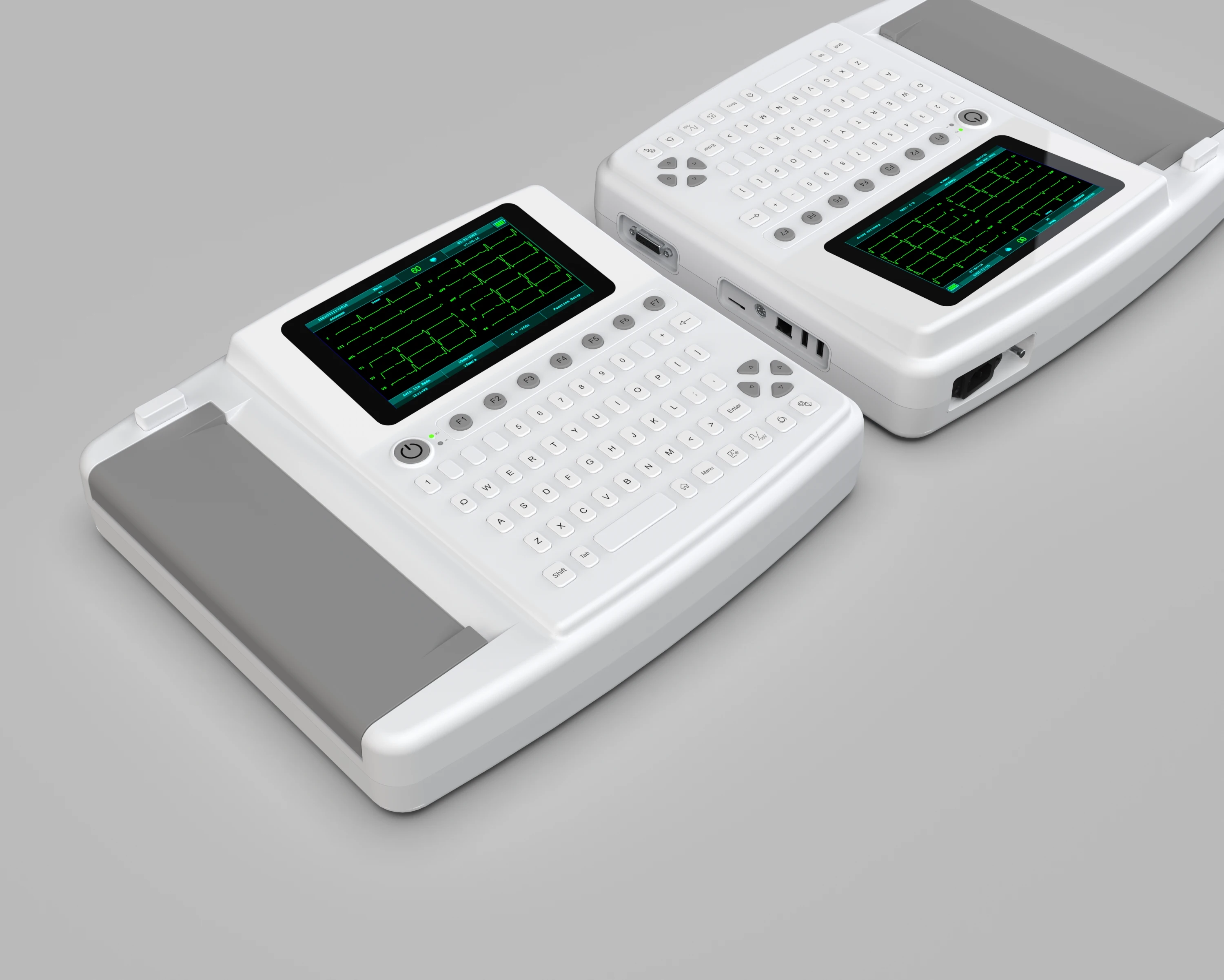 12 Leads 7 Inch Color Touch Screen ECG EKG Electrocardiograph Included PC Software