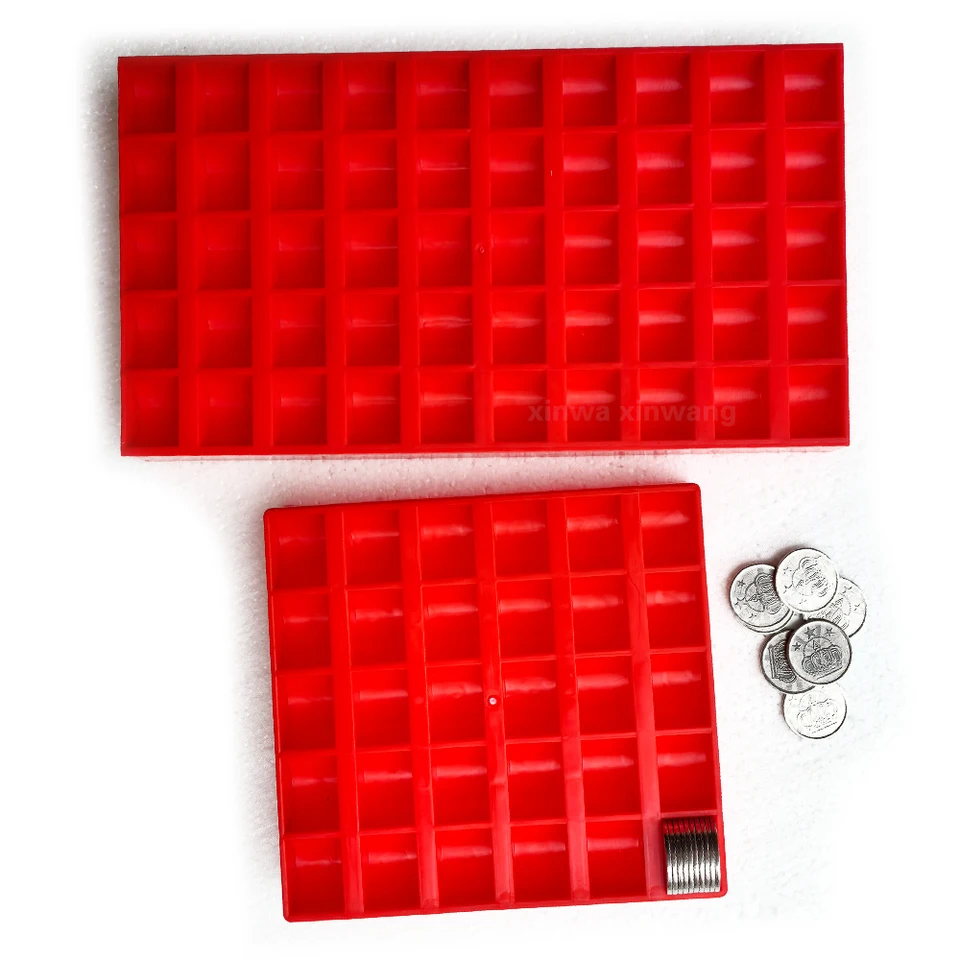 플라스틱 엔터테인먼트 아케이드 게임 메달 용기, 코인 토큰 상자, 24mm, 25mm * 1.8mm, 5x6, 5x10 사용 가능 -  AliExpress