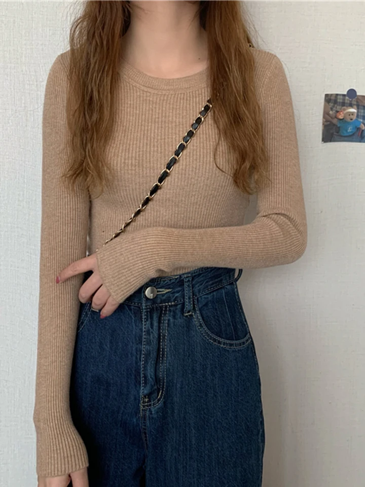 Stylish Women's Long Sleeve Knitted Jumper