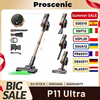 Aspirateur sans fil Proscenic P11 Ultra, aspiration de 40 kPa, autonomie de 40 minutes, brosse anti-emmêlement, tuyau réglable et corps léger de 1,6 kg, filtration à 4 couches, phares LED verts, nettoyage polyvalent multi-surfaces, chargement rapide et design peu encombrant 1